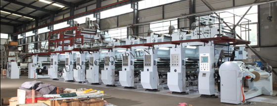 10 Farbflexographische Druckmaschine mit Servomotorantrieb, Gravüren-Druckmaschinen
