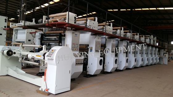 9 Farbflexographische Druck-Maschine, Zylindertiefdruck-Drucker With Ink Tray Trolley